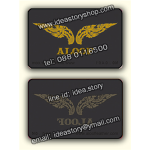 พิมพ์การ์ด pvc ใส สปอตฟอยล์เคเงิน บัตรใสปั๊มเคทอง